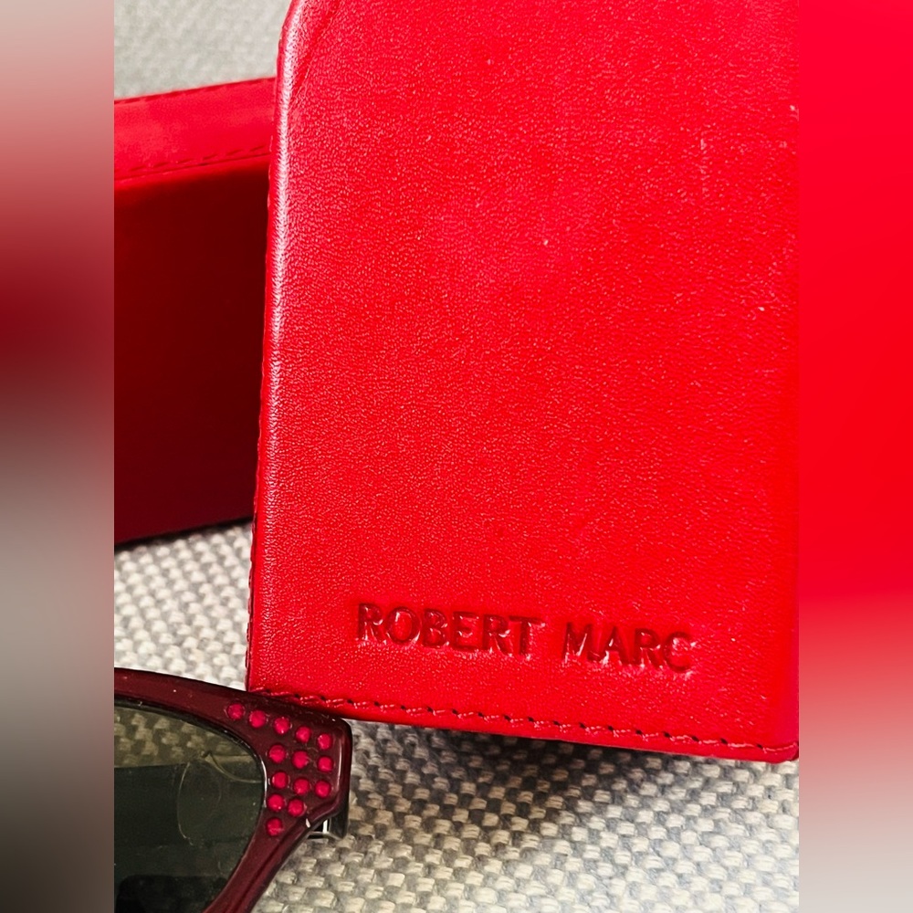 Women’s Red Rectangle Sunglasses - Picture 2 of 8